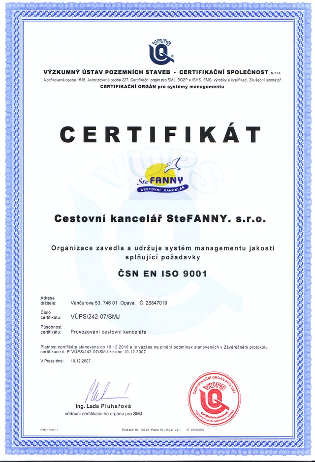 Certifikáty ISO